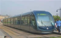 Une rame du tramway de Bordeaux baptisée "Casablanca" 