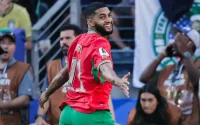 Ismael Saibari, buteur contre le Brésil avec ses chaussettes trouées