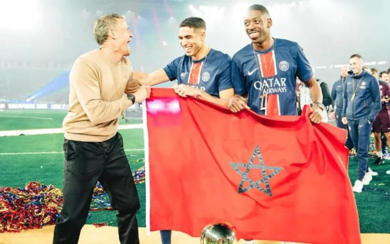 PSG : Hakimi, Dembélé et Luis Enrique réunis sous le drapeau marocain