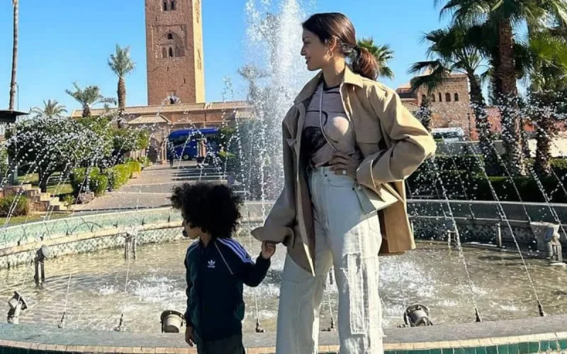 Hiba Abouk et Achraf Hakimi à Marrakech 