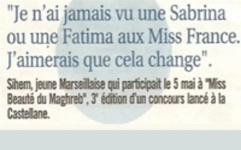 Miss beauté du Maghreb à défaut de Miss France