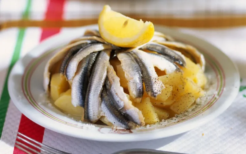 Croustillant de pommes de terre aux anchois 