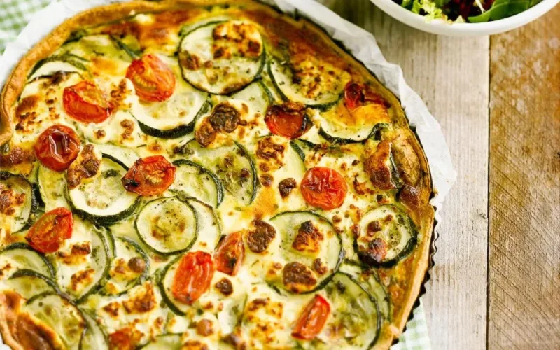 Tarte aux tomates et courgettes 