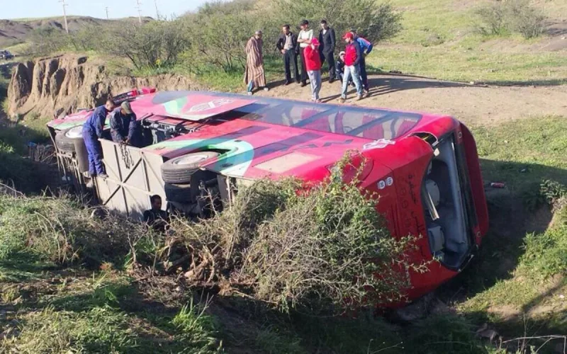 Les joueurs de Chabab Atlas de Khénifra victimes d'un accident