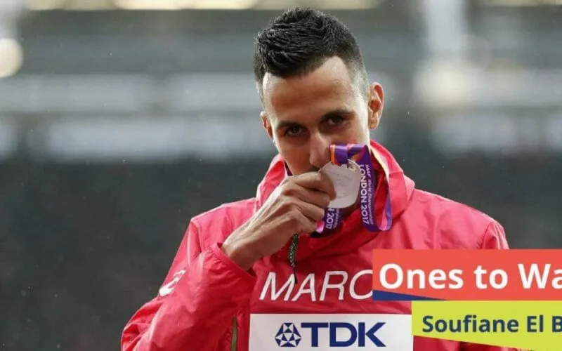 Soufiane El Bakkali en finale du 3000 m steeple à Doha