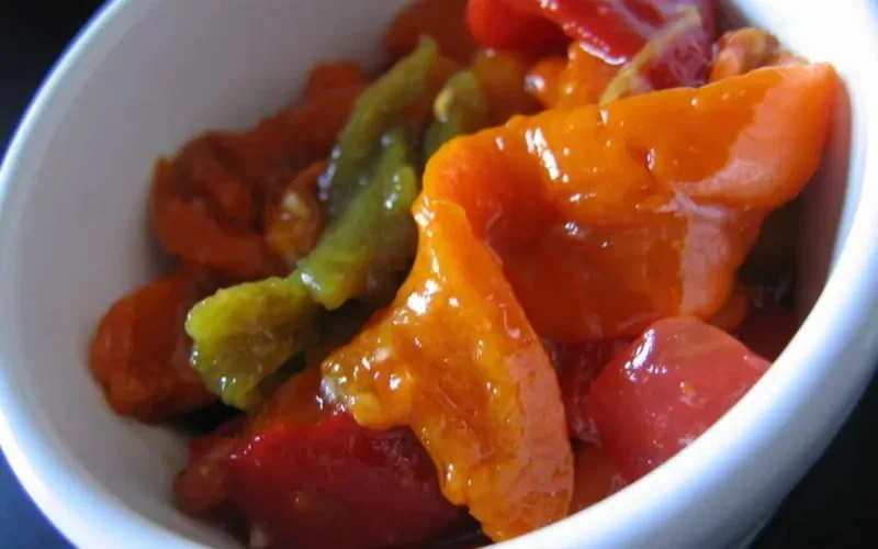Salade de Tomates aux poivrons frits