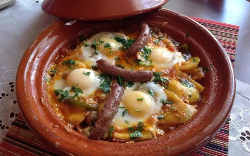 Merguez aux pommes de terre et oeufs