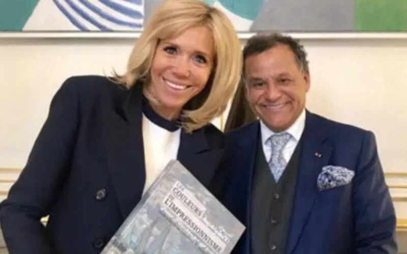 Brigitte Macron reçoit à l'Élysée Mehdi Qotbi