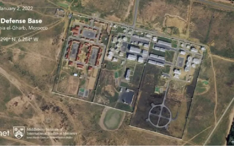 Photo satellite de la nouvelle base militaire près de Rabat
