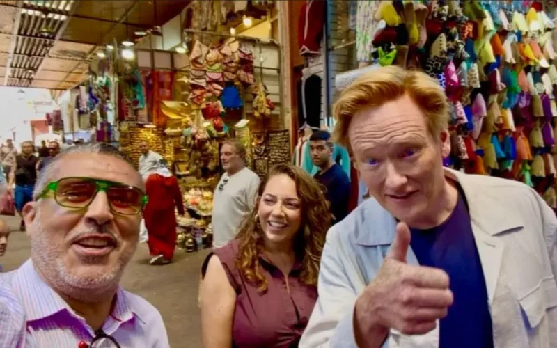 Conan O'Brien, star de la télévision américaine, en vacances à Marrakech