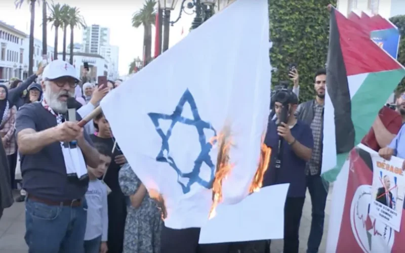 Manifestations à Rabat contre la visite du président de la Knesset, Amir Ohana