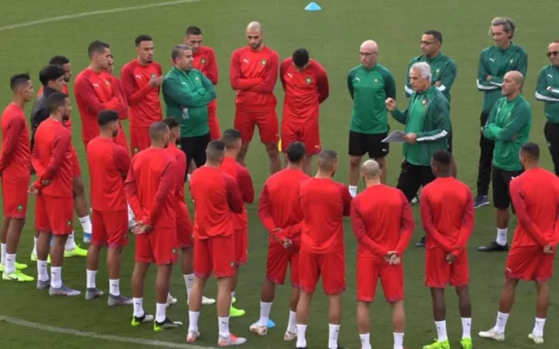 L'équipe du Maroc de football est en stage de préparation