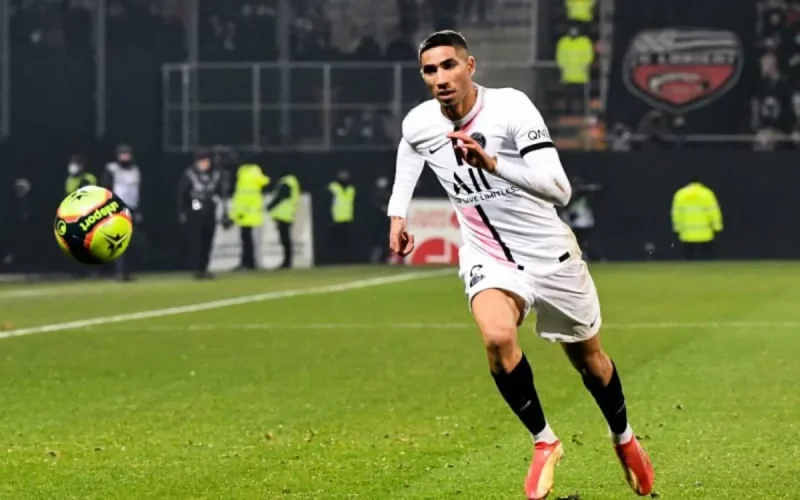 Achraf Hakimi, 4ᵉ sprinteur le plus rapide de la Ligue 1