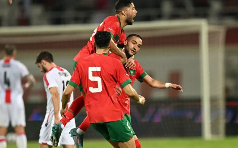 Résultat : le Maroc gagne 3 à 0 face à la Géorgie 
