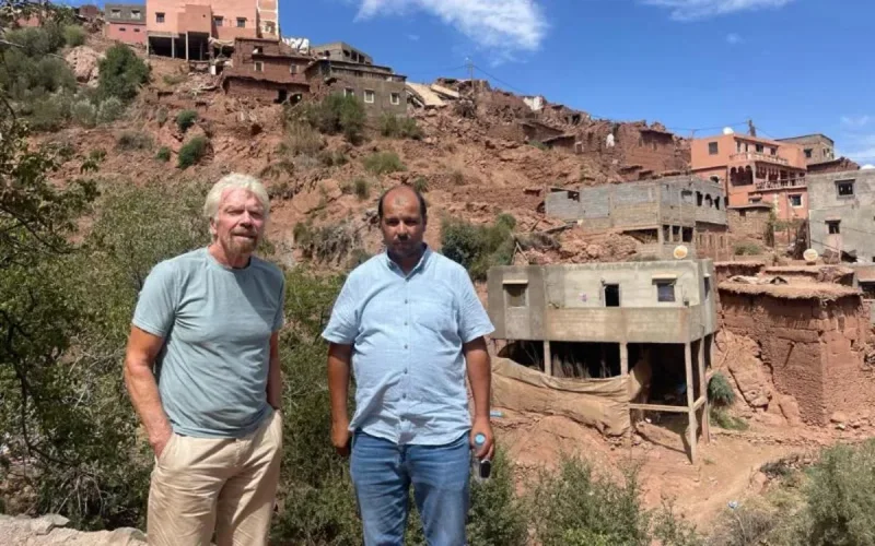 Richard Branson, sur le front de l'aide d'urgence au Maroc