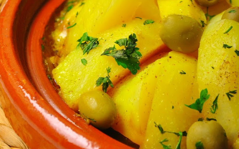 Tajine de pommes de terre et olives