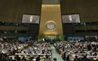 Des étudiants marocains à une simulation de l'Assemblée générale des Nations Unies