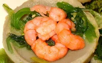 Artichauts aux crevettes