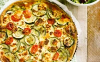 Tarte aux tomates et courgettes