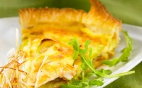 Tarte de crevettes aux poireaux