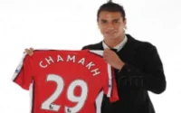 Premier entraînement de Marouane Chamakh avec Arsenal