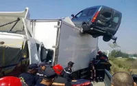 Spectaculaire accident mercredi matin entre Rabat et Salé