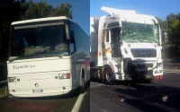 Photos de l'accident du car marocain en France