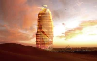 Photos : une tour de 450 mètres en plein sahara marocain ?