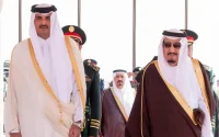 Tanger : l'émir du Qatar reçu par le roi d'Arabie Saoudite