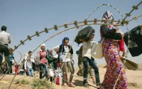 Des centaines de réfugiés syriens attendent à la frontière entre l'Algérie et le Maroc