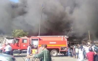 Incendie lors de l'évacuation d'un squat de migrants à Fès