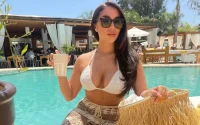 La star anglaise Chloe Brockett en vacances à Marrakech