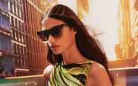 La top marocaine Malika El-Maslouhi pose pour Missoni