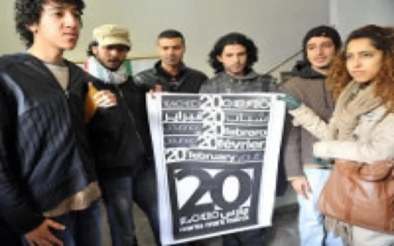 Le Mouvement du 20 février organise un sit-in devant le Quai d'Orsay à Paris