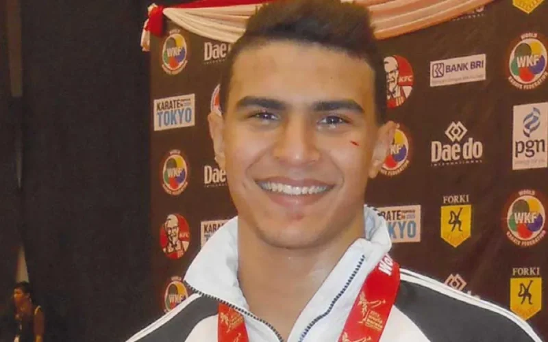 Le Marocain Achraf Ouchen , champion du monde karaté
