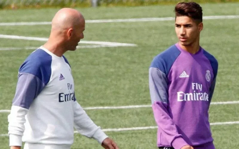 Achraf Hakimi remercie chaleureusement Zinedine Zidane