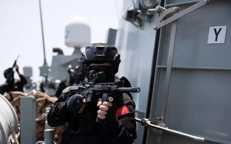 La Marine royale marocaine en exercice sur un patrouilleur espagnol