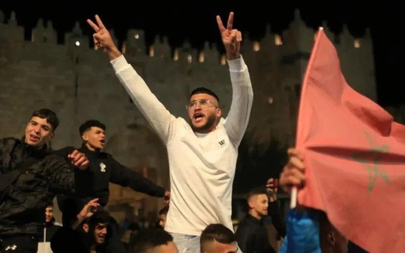 La police israélienne réprime les Palestiniens célébrant la victoire du Maroc